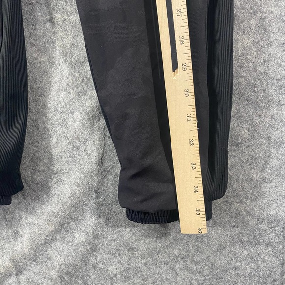 Athleta Brooklyn Jogger Pants 2 Black Camo Lined High Rise Tapered Stretch - Picture 13 of 16